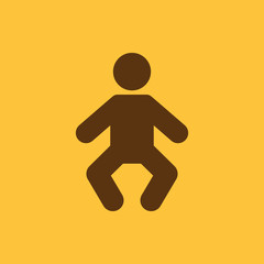 Baby icon. design. Child, kid, infant, babe, suckling, cheeper, babbie, Baby symbol. web. graphic. AI. app. logo. object. flat. image. sign. eps. art. picture - stock