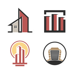 Unique Home House Building Real Estate Agency Logo