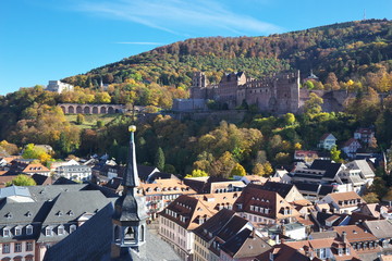 Altstadt und Schloss in Heidelberg