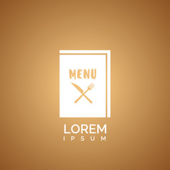 Menu icon. Restaurant sign