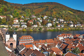 Altstadt und Alte Brücke in Heidelberg