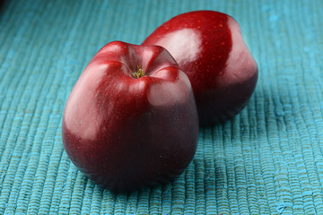 big rad juicy apple close up