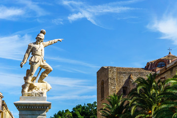 Obraz premium Monument at Parrocchia S. Nicola Di Bari church in Termini Imere