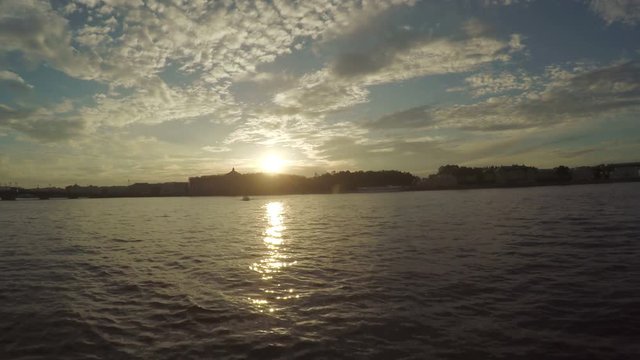 Sunset on the Neva River