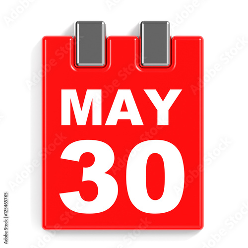 "May 30. Calendar on white background." Stock photo and royaltyfree
