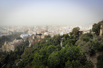 Fototapeta premium City of Malaga panorama, Spain