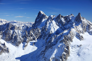 Fototapeta na wymiar Mont Blanc (4810m) in Haute Savoie, France, Europe
