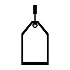 price hanging tag template icon over white background. vector illustration 