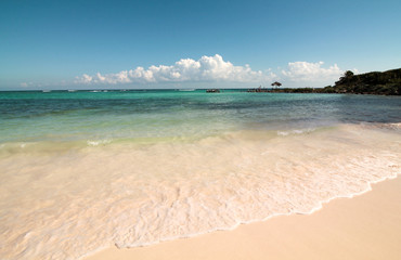 beautiful caribbean beach in the Riviera Maya