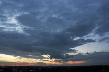 Beautiful sunset sky with twilight background.