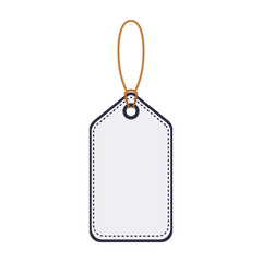 silhouette of price hanging tag template icon over white background. vector illustration 