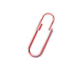 Paper clip isolated on a white background