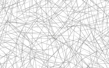 Geometric illustration with random, edgy, irregular lines. Dynamic intersecting lines. - 125471381
