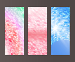 Vertical banner set design element background glow abstract shap