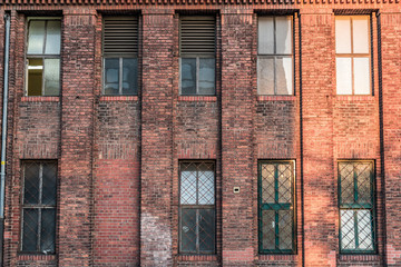 exterior of an old factory building