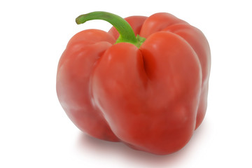 Red pepper isolated on white background