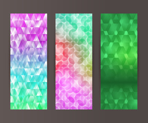 Vertical banner set design element background glow abstract shap