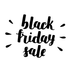 Fototapeta na wymiar Black friday lettering. Hand written quote about black friday for your design.