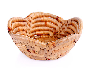 Obraz premium Basket of water hyacinth on white background