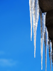 icicles on a background of the sky