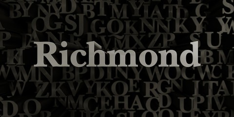 Fototapeta na wymiar Richmond - Stock image of 3D rendered metallic typeset headline illustration. Can be used for an online banner ad or a print postcard.