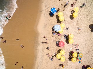 Top View of Cocanha Beach, Caraguatatuba, Sao Paulo, Brazil