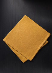 cloth napkin on wood