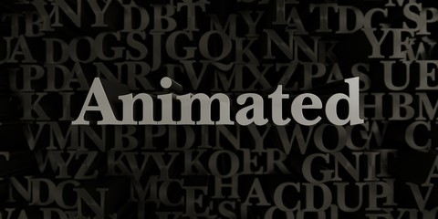 Animated - Stock image of 3D rendered metallic typeset headline illustration.  Can be used for an online banner ad or a print postcard.