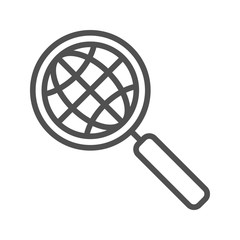 Globe search line icon