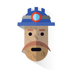 icon face dirty miner with helmet