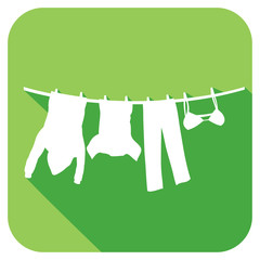 clothes hanging on a clothesline flat icon