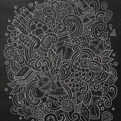 Cartoon cute doodles Science illustration