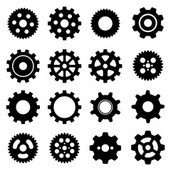 Gear Cog Wheel Mechanical Service and Repair Icon Variation