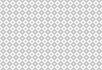 Minimalistic light grey poker background with seamless texture composed from card symbols