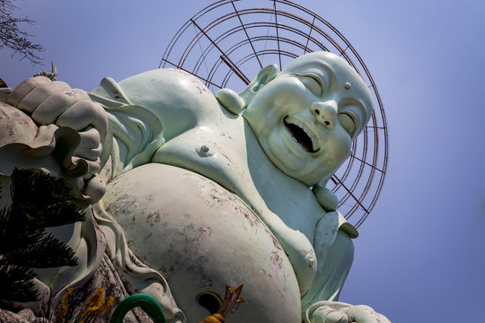 Big Happy Buddha Statue at Linh An Pagoda, Dalat, Vietnam