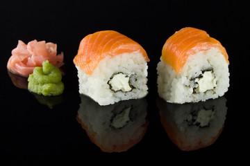 Sushi with salmon
