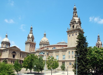 National Palace in Montjuic park in Barcelona, Spain