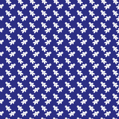 blue gingerbread seamless pattern