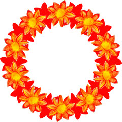 Bright vector floral wreath