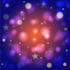 Abstract colorful vector background with snowflakes