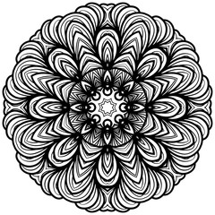 Ornament black mandala.