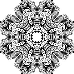 Ornament black mandala.