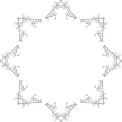 Abstract doodle frame