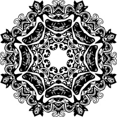 Ornament black mandala.