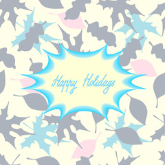 Abstract seamless background with words Happy Holidays