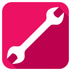 hand wrench tool or spanner flat icon