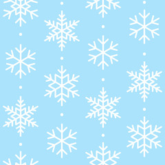 Fototapeta na wymiar Seamless pattern with snowflakes ornament 
