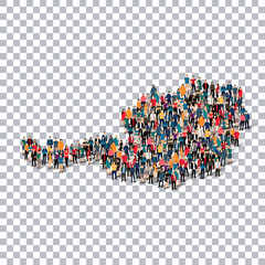 people map country austria vector