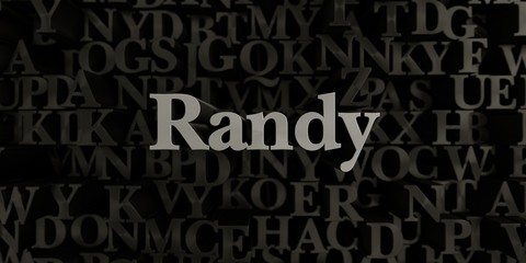 Randy - Stock image of 3D rendered metallic typeset headline illustration.  Can be used for an online banner ad or a print postcard.