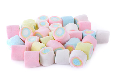 marshmallows candy isolated on white background